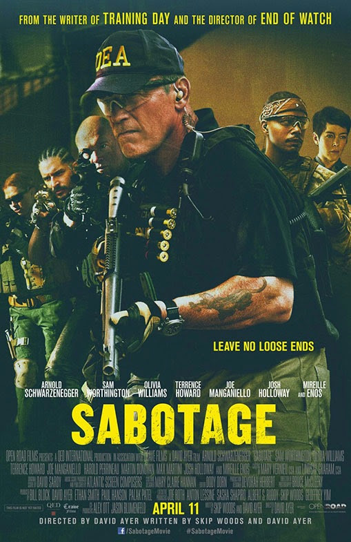 Sabotage poszter Arnold Schwarzeneggerrel