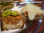 Sandwiches waiting to be assembled