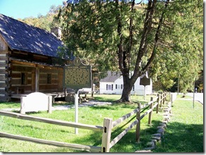 Three Historical markers can be found at this site with a replica cabin for Hog Trial.