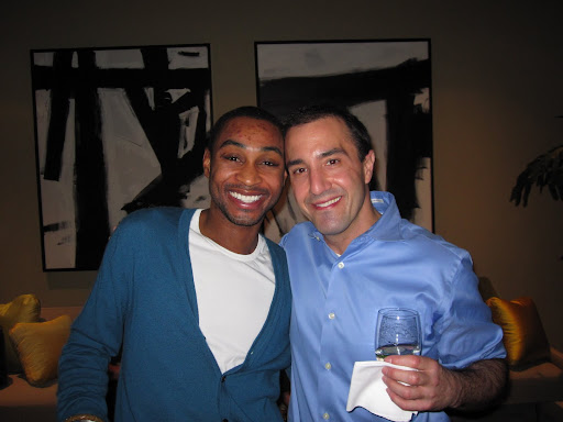 Chavo Killingsworth and Anthony Santelli enjoying cocktails in my living room.