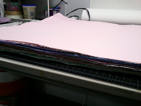 And a stack of the final paper!  I have about 50 sheets here, which is a culmination of roughly 25 hours of work, from pulping to drying.
