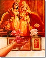 Worshiping Radha and Krishna