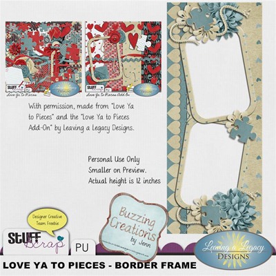 Leaving a Legacy Designs - Love Ya to Pieces - Border Frame Preview