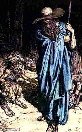 Wotan As The Wanderer And Regin, Asatru Gods And Heroes