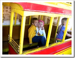 on small caboose car on small caboose car