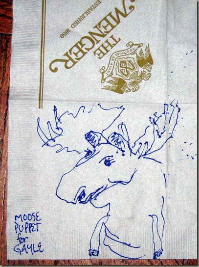 Moose Puppet for Gayle Sketch