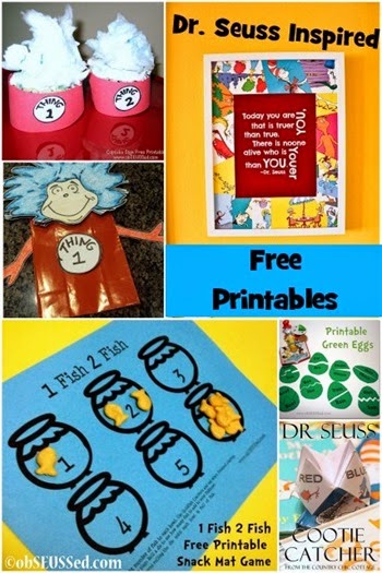 Dr Seuss Inspired Free Printables on obSEUSSed