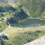Zoom sur le refuge depuis le Pic de Coma Pedrosa