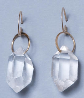 Melissa Joy Manning rock crystal drop earrings, $250, http://shopbird.com/