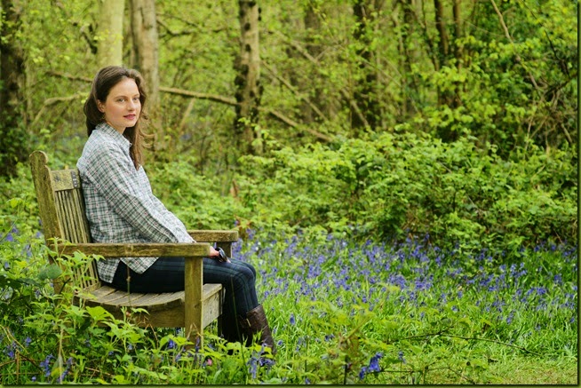 bench in bluebell wood