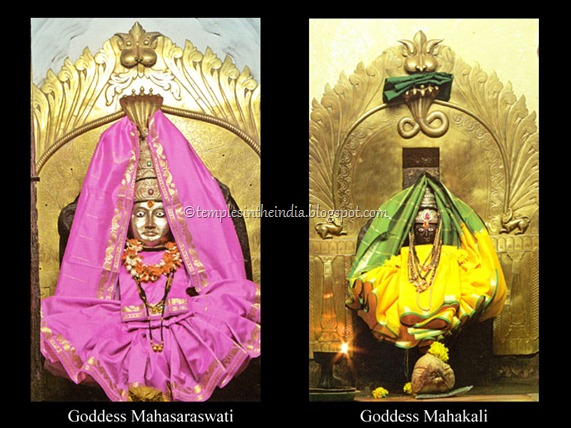 Two shrines-goddes_mahasaraswati-goddes_mahakali Two shrines-goddes_mahasaraswati-goddes_mahakali