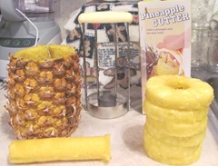 pineapple cutter and fruit