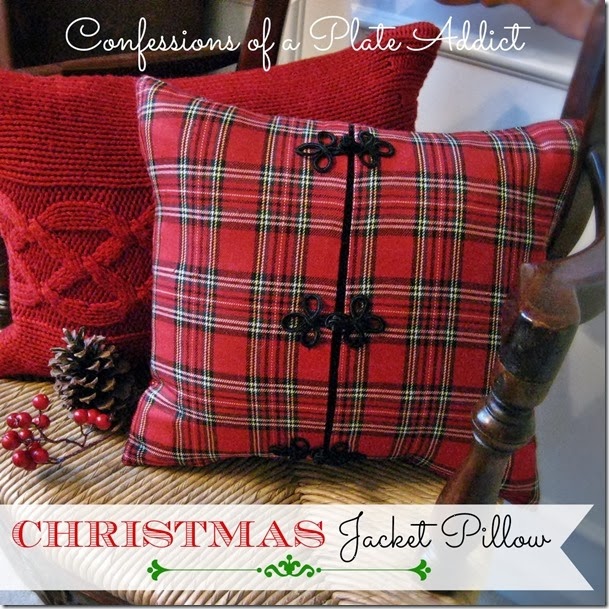 CONFESSIONS OF A PLATE ADDICT Christmas Jacket Pillow CONFESSIONS OF A PLATE ADDICT Christmas Jacket Pillow