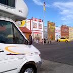 A refueling stop in a fake western town