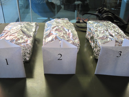 The 3 loaves, ready to unwrapped and tasted.