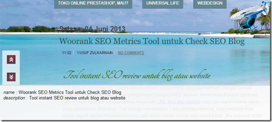 pop-up indikator scheme sebuah artikel blog