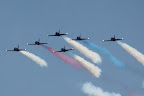 Patriots Jet Team head-on.