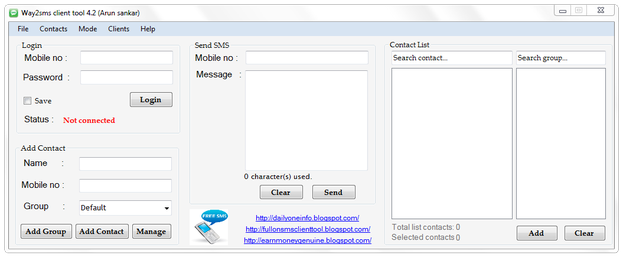 way2sms desktop client