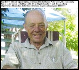 Lewis Pieter critically injured in ScorchedEarth veld fires on farm