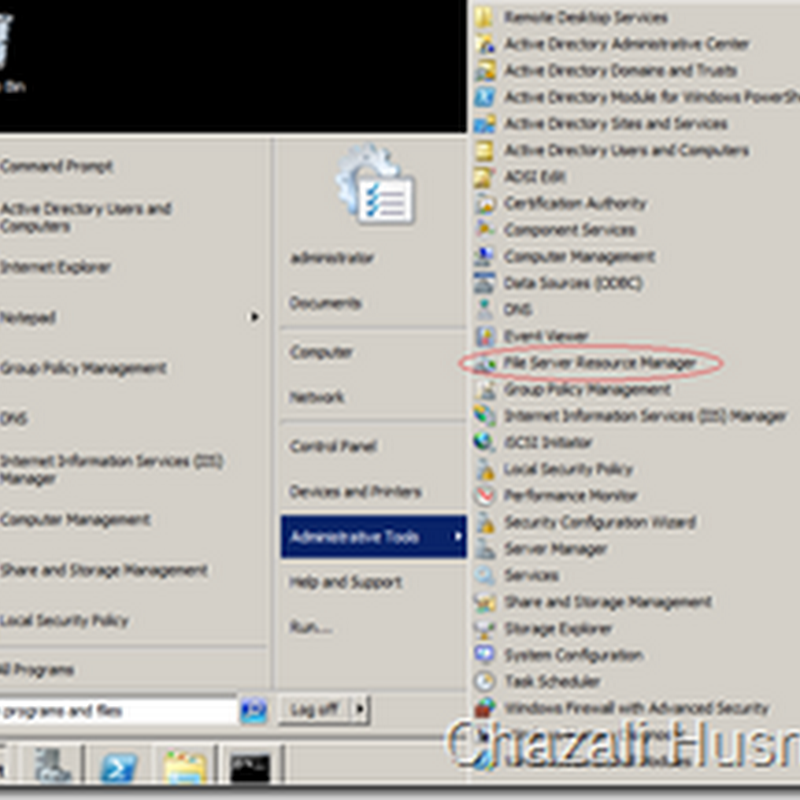 Membuat storage report melalui Storage Report Management di Windows Server 2008R2