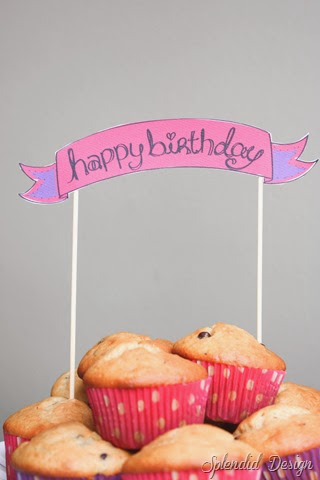 Happy Birthday muffins