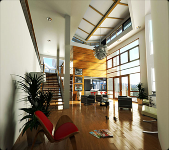 contoh rendering dengan V-Ray for SketchUp