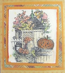 Easel card  stamped autumn front 