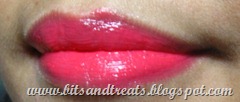 ms tangerine hot pink lippie, by bitsandtreats
