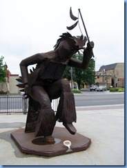 2621 Minnesota Bemidji - Niiemii (meaning He dances) pow wow dancer metal sculpture in park near Paul Bunyan statue 2621 Minnesota Bemidji - Niiemii (meaning He dances) pow wow dancer metal sculpture in park near Paul Bunyan statue