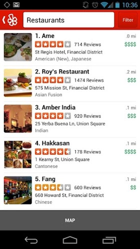 Yelp Android App Yelp Android App