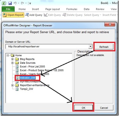 10 Select existing report
