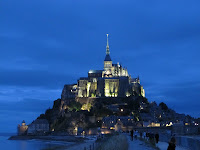 Mont St Michel at night