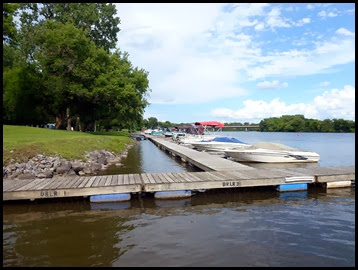 09b - Dock on Mohawk River Arrowhead Marina and RV Park, Glenville, NY