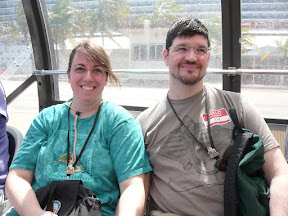 Lots of Sea Monkeys were on the submarine trip in Aruba- here are Tina and Ray as we make our way to the sub by boat
