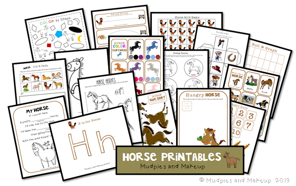 Preschool Horse Printables