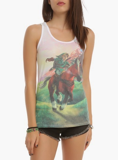 Nintendo The Legend Of Zelda Ocarina of Time Epona & Navi Girls Tank Top from Hot Topic Nintendo The Legend Of Zelda Ocarina of Time Epona & Navi Girls Tank Top from Hot Topic