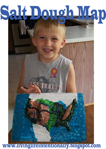 Salt Dough Map showing the Oregon Trail for homeschool social studies Salt Dough Map showing the Oregon Trail for homeschool social studies