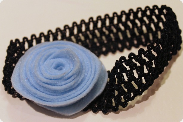 diy felt flower headband
