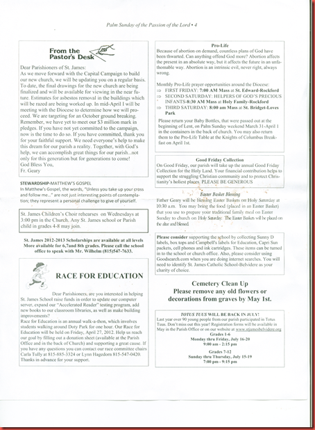 April 1, 2012 bulletin