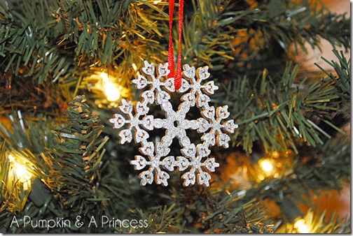 #NUO2012 Glittered Wooden Snowflake Ornaments