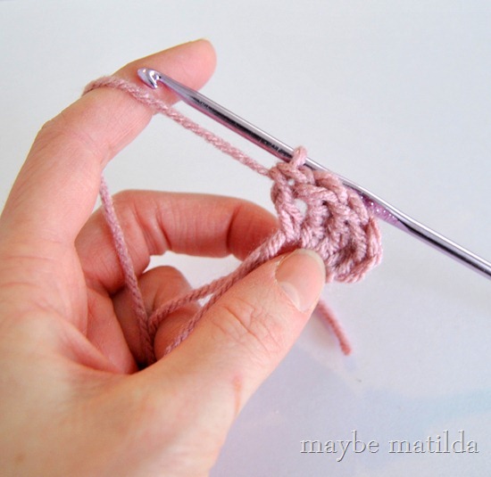 Step by step photos to crochet heart