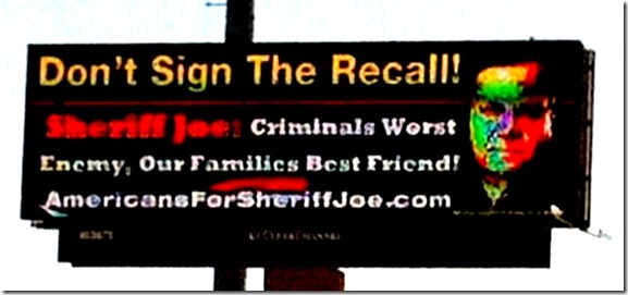 Arpaio Bill Board - Don't Recall Petition