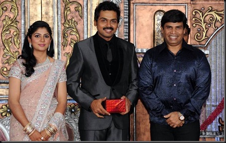 karthi ranjini wedding reception stills0-22