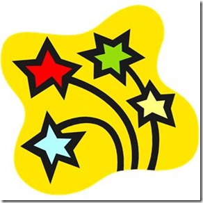 Four Shooting Stars from Microsoft Office Images Four Shooting Stars from Microsoft Office Images