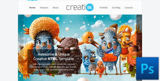 CreatiBE - Stylish PSD Template - ThemeForest Item for Sale
