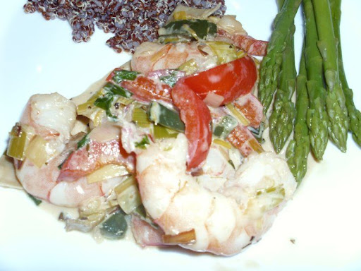 Liz's dish featured basil.