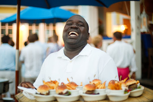 Guests enjoyed sliders.