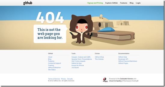 404 Error Page Design - Github