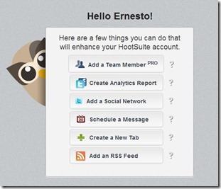 hootsuite welcome tab
