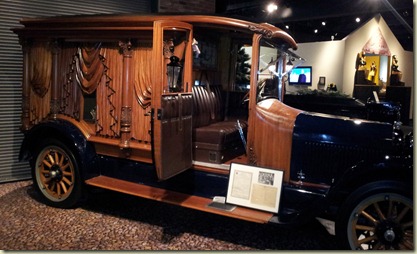 National Museum of Funeral History wood carved hearse National Museum of Funeral History wood carved hearse